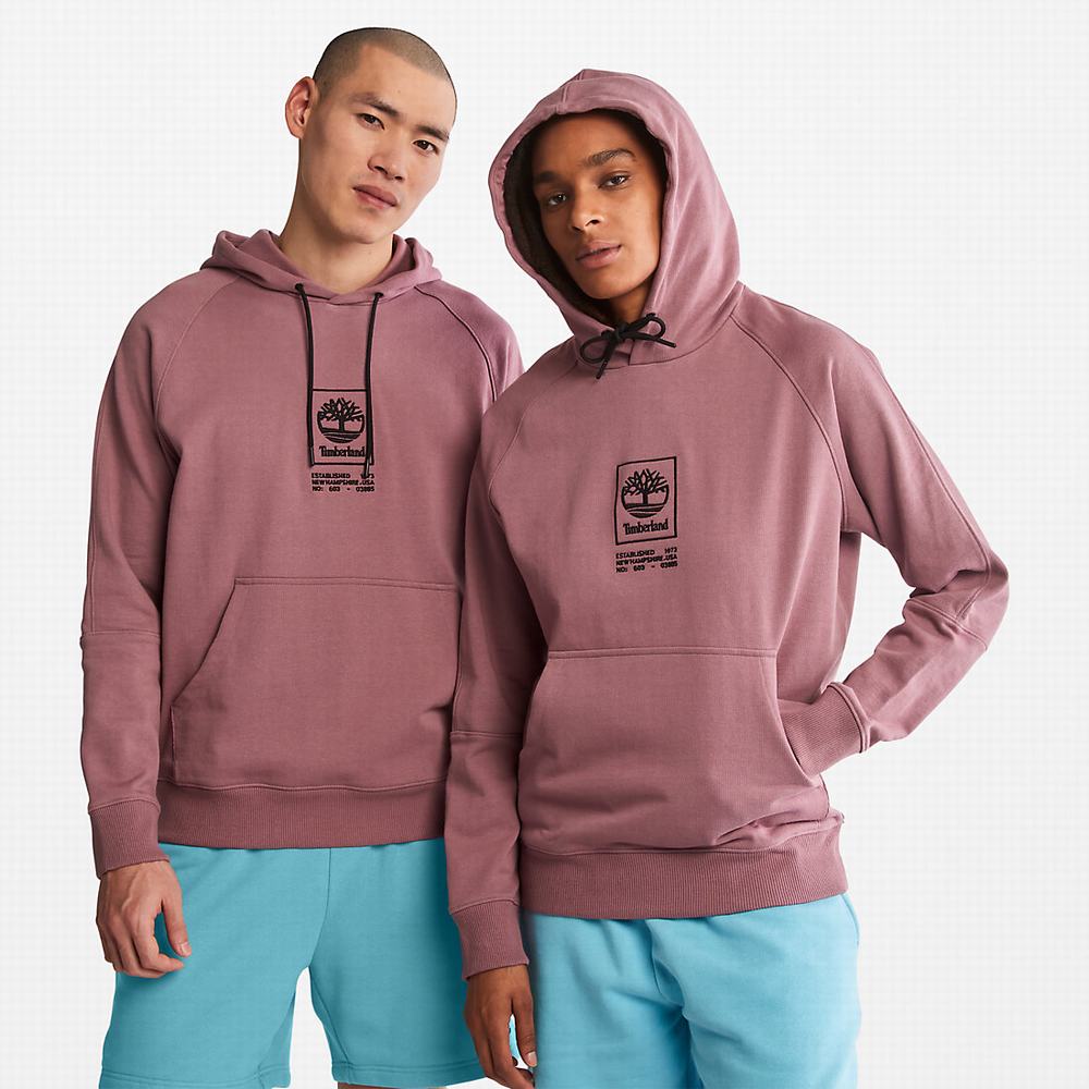 Timberland Heavyweight Logo Kapüşonlu Sweatshirt Kadın Pembe | TR-1093M