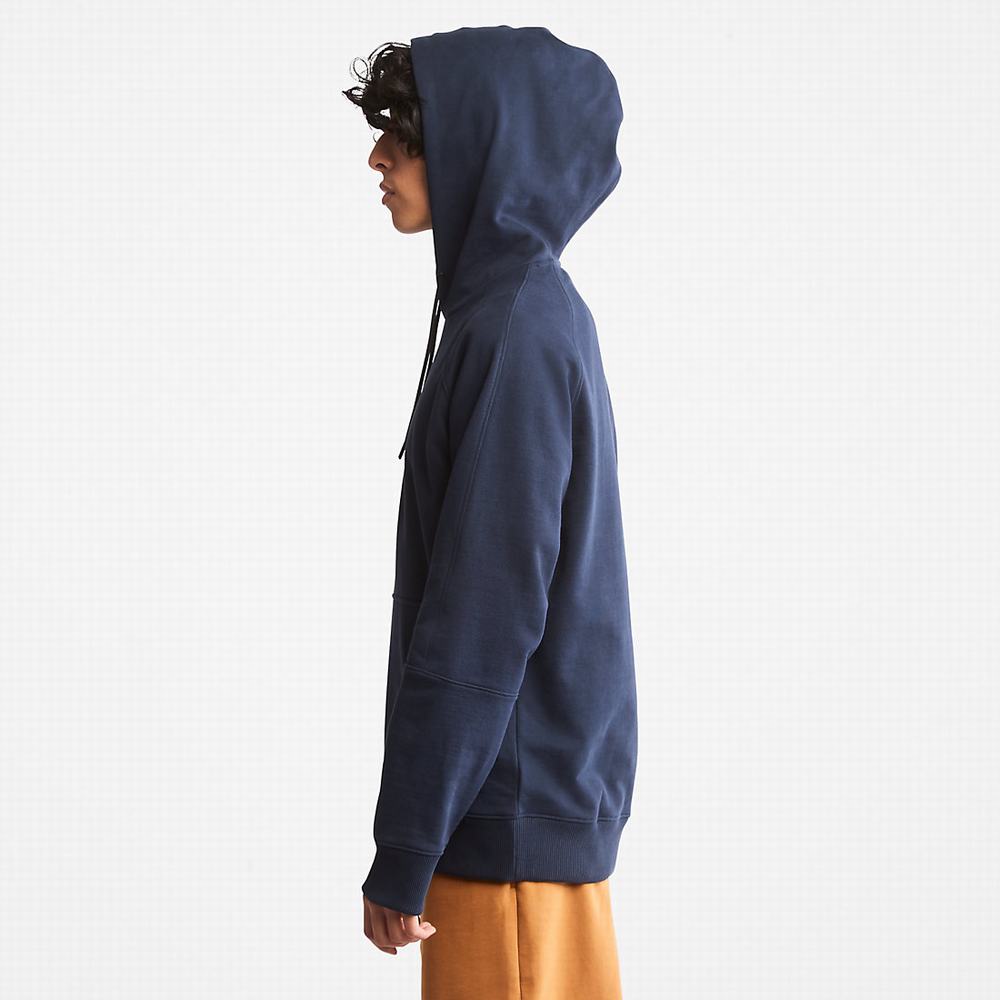 Timberland Heavyweight Logo Kapüşonlu Sweatshirt Kadın Lacivert | TR-2567V