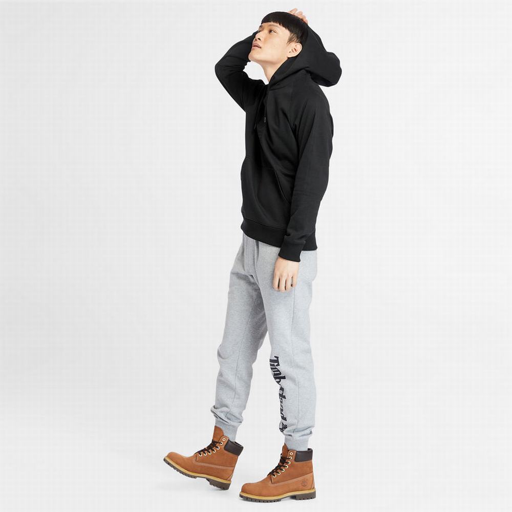 Timberland Heavyweight Logo Kapüşonlu Sweatshirt Kadın Siyah | TR-7163B