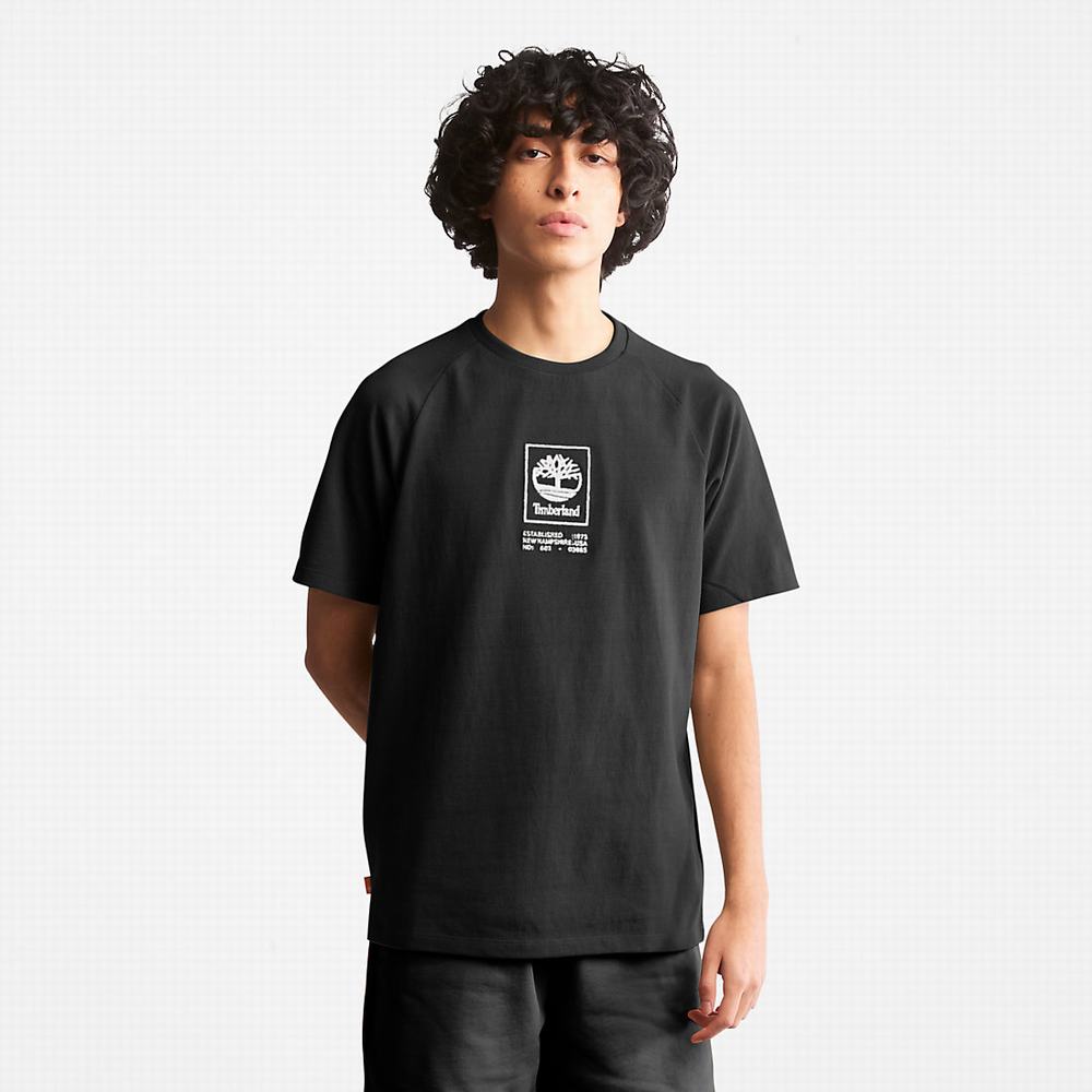 Timberland Heavyweight Logo Tişört Erkek Siyah | TR-1237Z