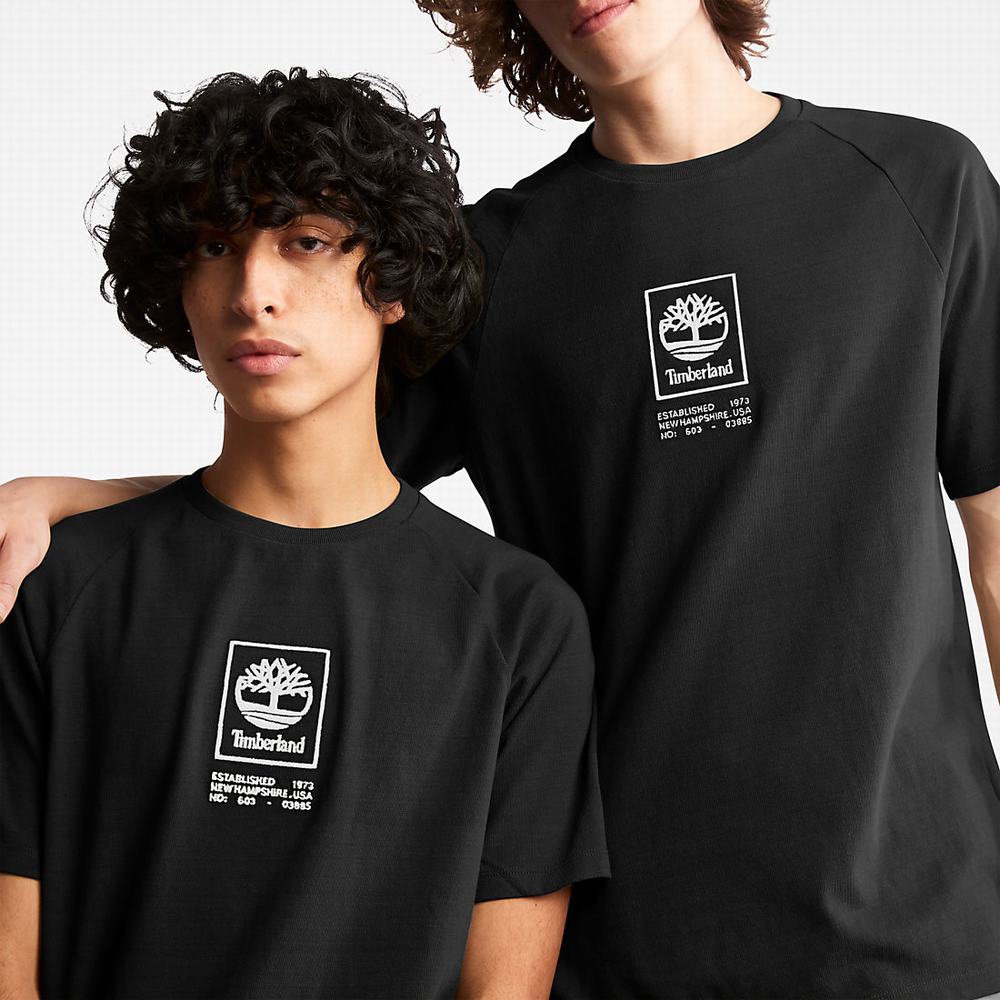 Timberland Heavyweight Logo Tişört Erkek Siyah | TR-1237Z