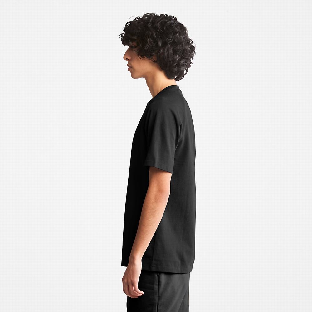 Timberland Heavyweight Logo Tişört Erkek Siyah | TR-1237Z