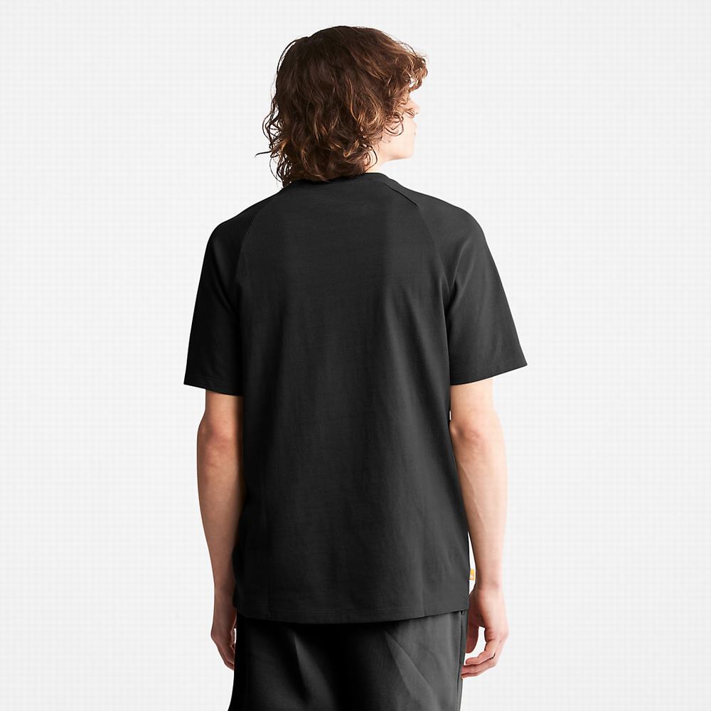 Timberland Heavyweight Logo Tişört Erkek Siyah | TR-1237Z
