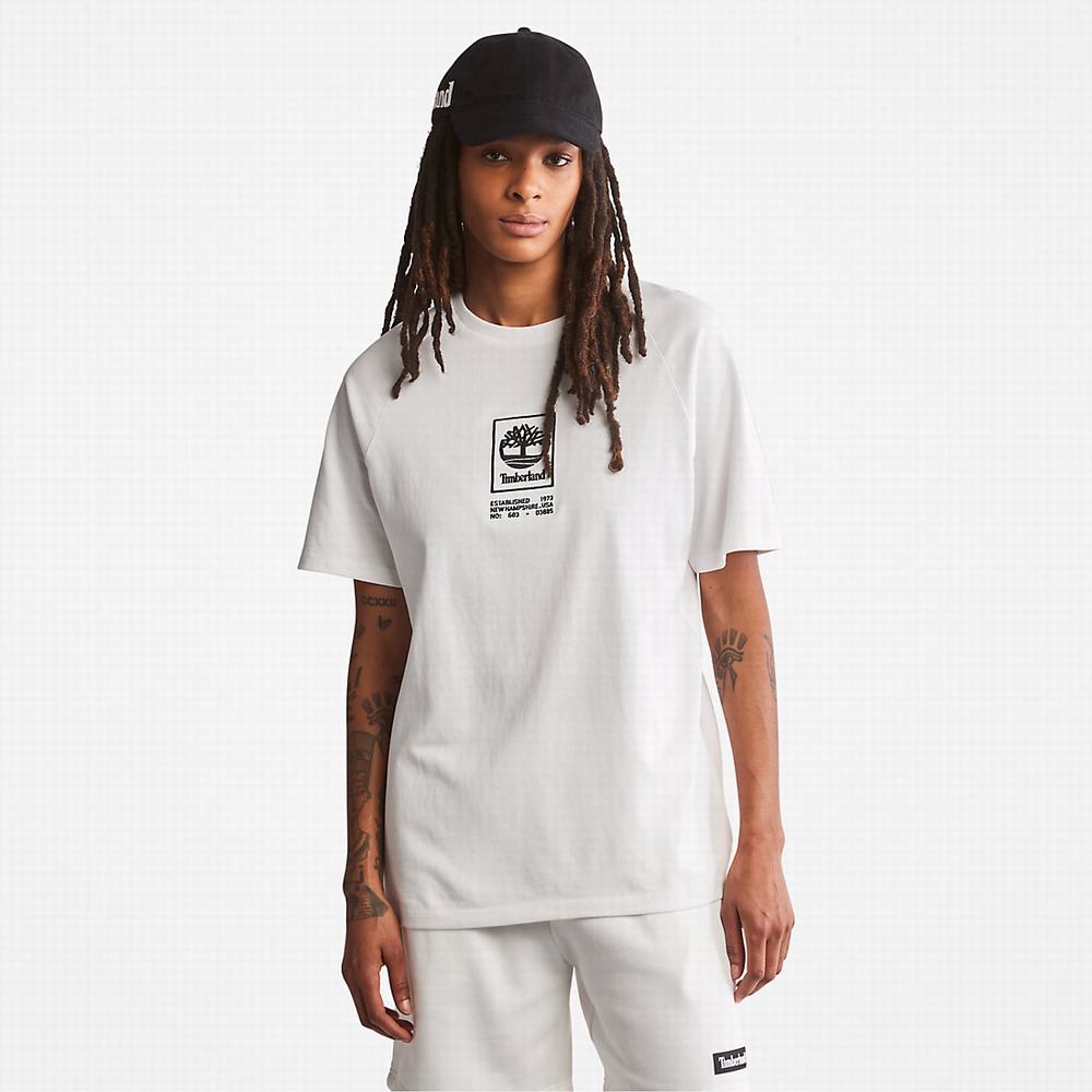 Timberland Heavyweight Logo Tişört Erkek Beyaz | TR-6981K