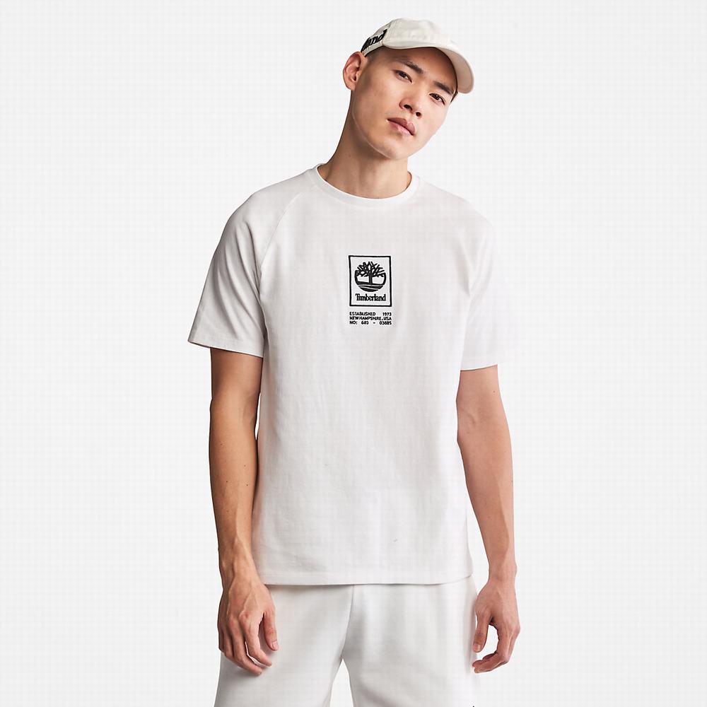 Timberland Heavyweight Logo Tişört Erkek Beyaz | TR-6981K
