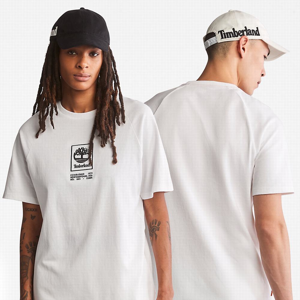Timberland Heavyweight Logo Tişört Erkek Beyaz | TR-6981K