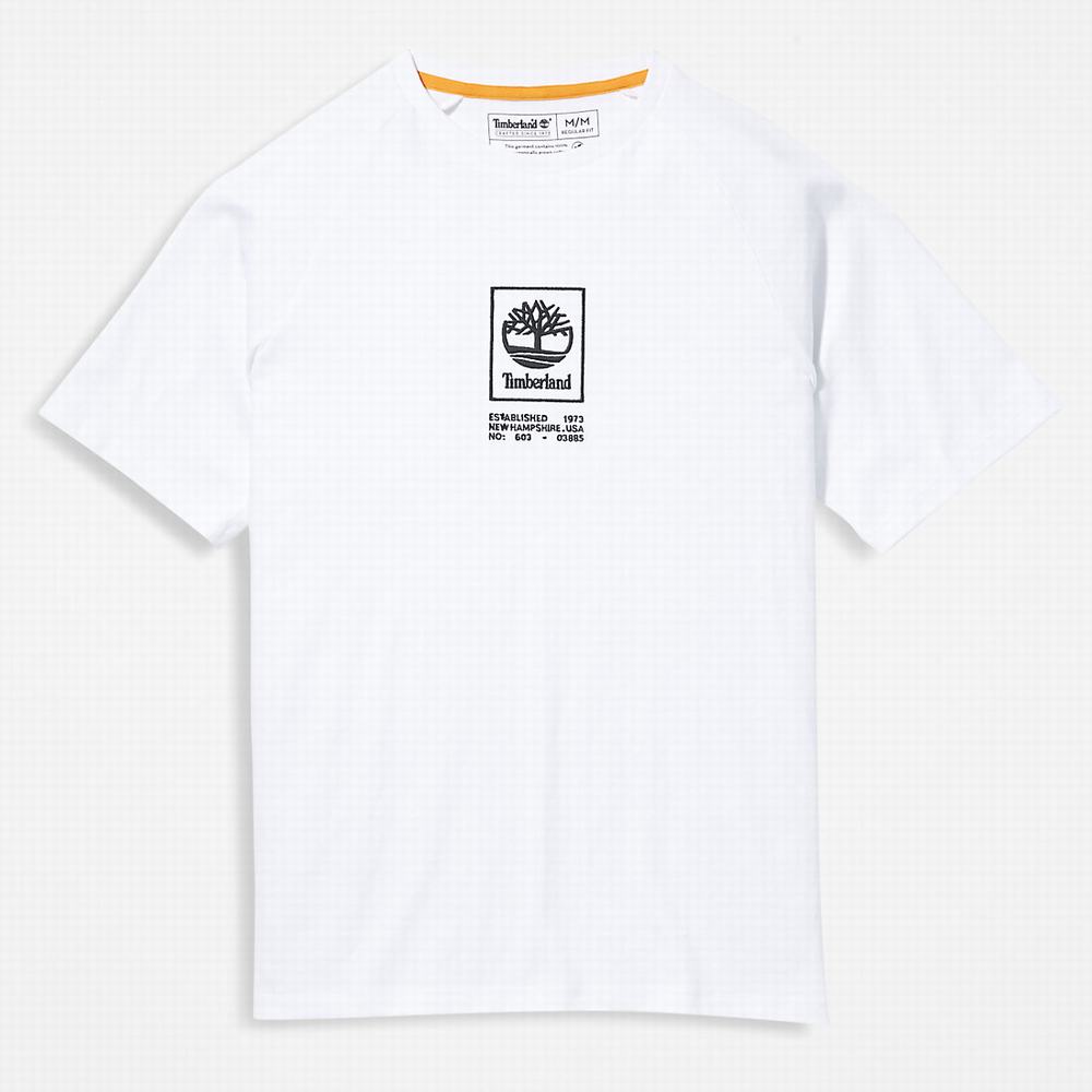 Timberland Heavyweight Logo Tişört Erkek Beyaz | TR-6981K