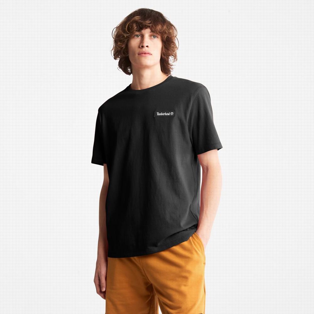 Timberland Heavyweight Logo Tişört Kadın Siyah | TR-2703T