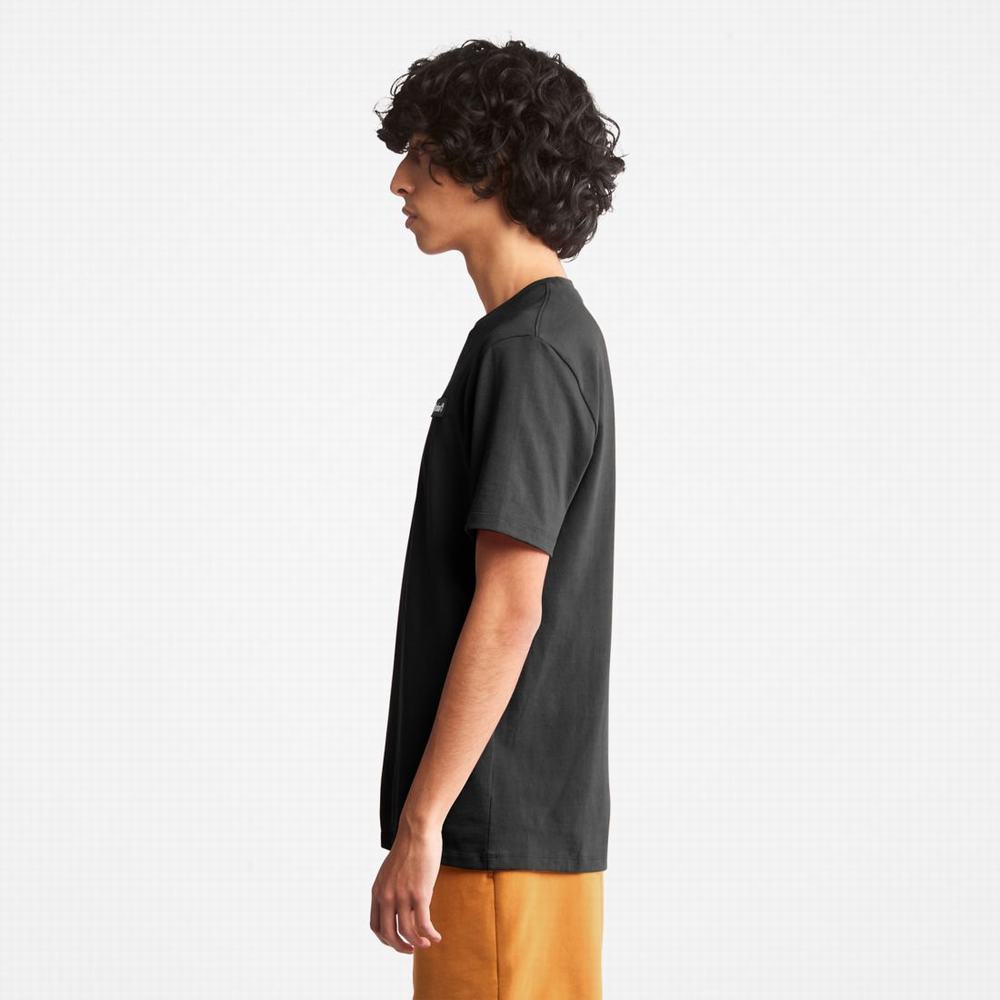 Timberland Heavyweight Logo Tişört Kadın Siyah | TR-2703T