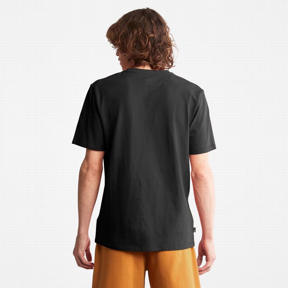 Timberland Heavyweight Logo Tişört Kadın Siyah | TR-2703T