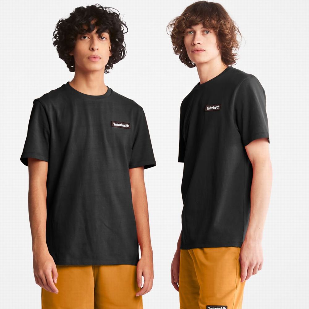 Timberland Heavyweight Logo Tişört Kadın Siyah | TR-2703T