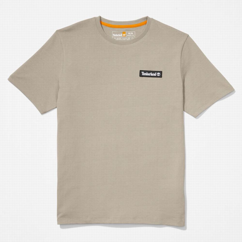 Timberland Heavyweight Logo Tişört Kadın Taupe | TR-6973Y