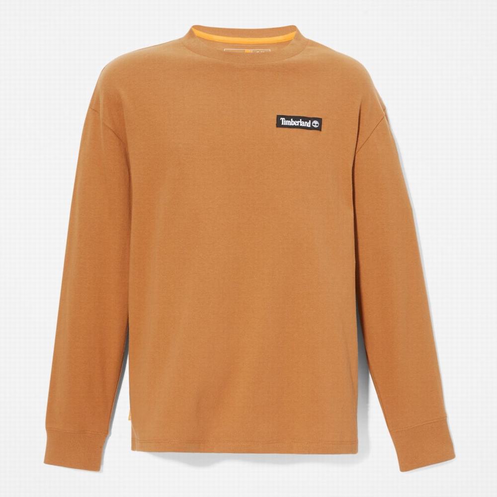 Timberland Heavyweight Long-Sleeve Tişört Kadın Kahverengi | TR-1724B