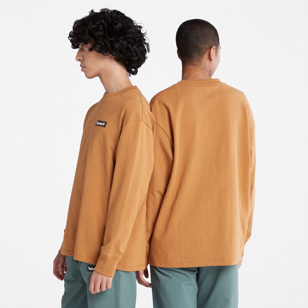 Timberland Heavyweight Long-Sleeve Tişört Kadın Kahverengi | TR-1724B