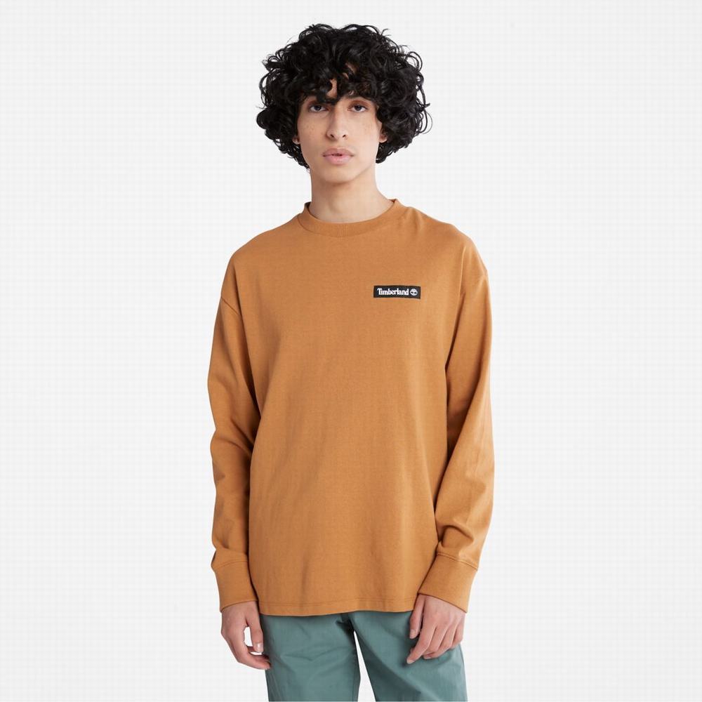 Timberland Heavyweight Long-Sleeve Tişört Kadın Kahverengi | TR-1724B