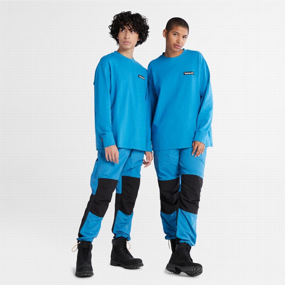 Timberland Heavyweight Long-Sleeve Tişört Kadın Açık Mavi | TR-3625C