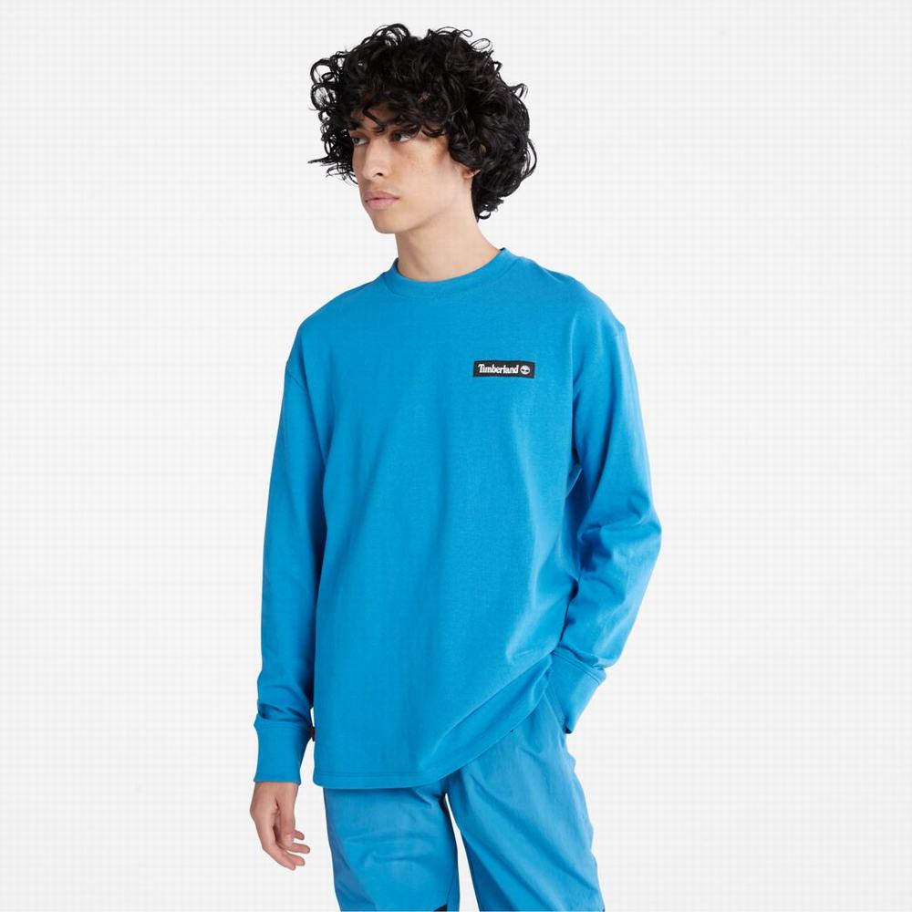 Timberland Heavyweight Long-Sleeve Tişört Kadın Açık Mavi | TR-3625C