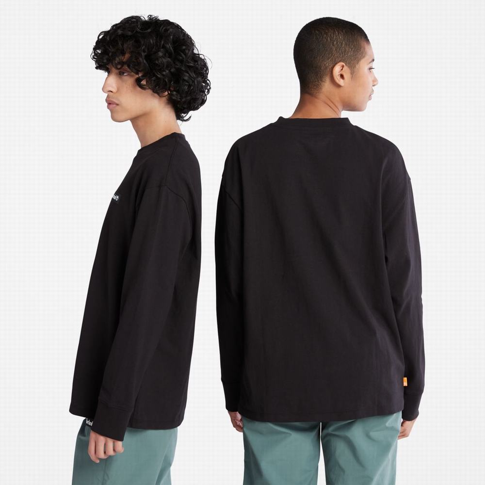 Timberland Heavyweight Long-Sleeve Tişört Kadın Siyah | TR-6451V