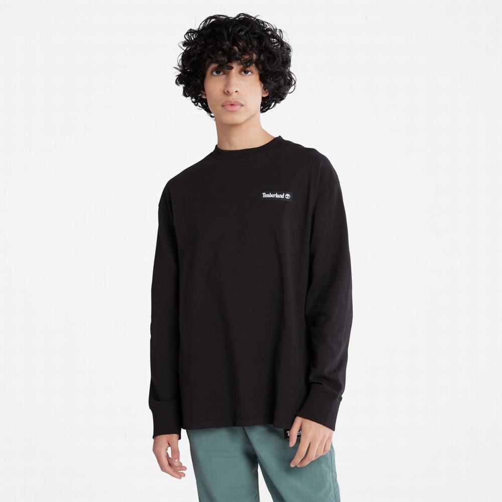 Timberland Heavyweight Long-Sleeve Tişört Kadın Siyah | TR-6451V