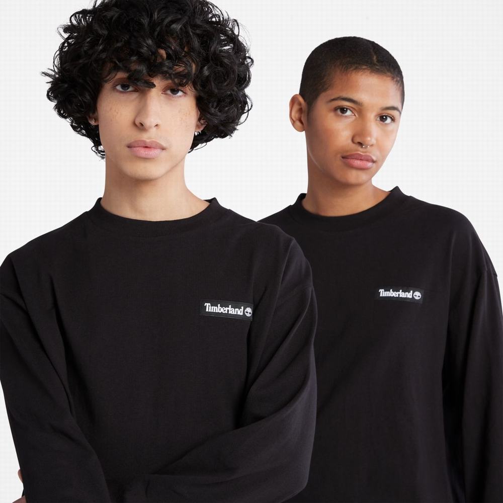 Timberland Heavyweight Long-Sleeve Tişört Kadın Siyah | TR-6451V