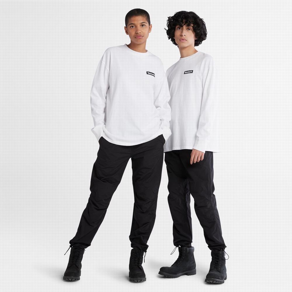 Timberland Heavyweight Long-Sleeve Tişört Erkek Beyaz | TR-6941K
