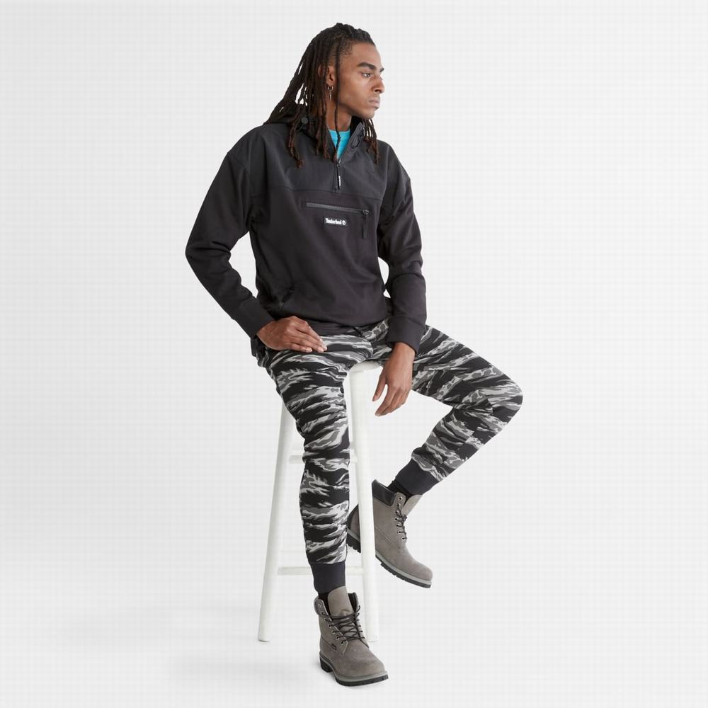 Timberland Hibrit Kapüşonlu Sweatshirt Erkek Siyah | TR-0541R