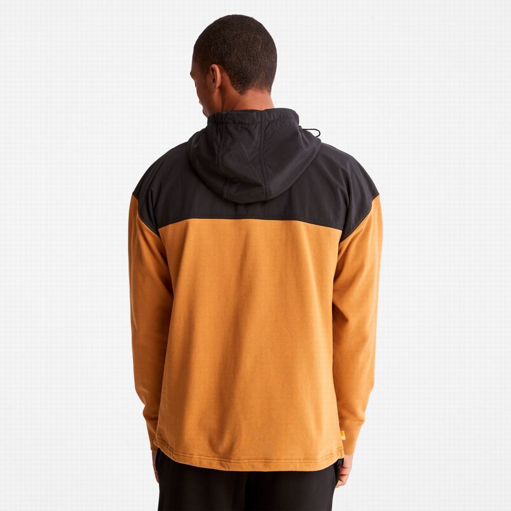 Timberland Hibrit Kapüşonlu Sweatshirt Erkek Siyah Kahverengi | TR-8294T