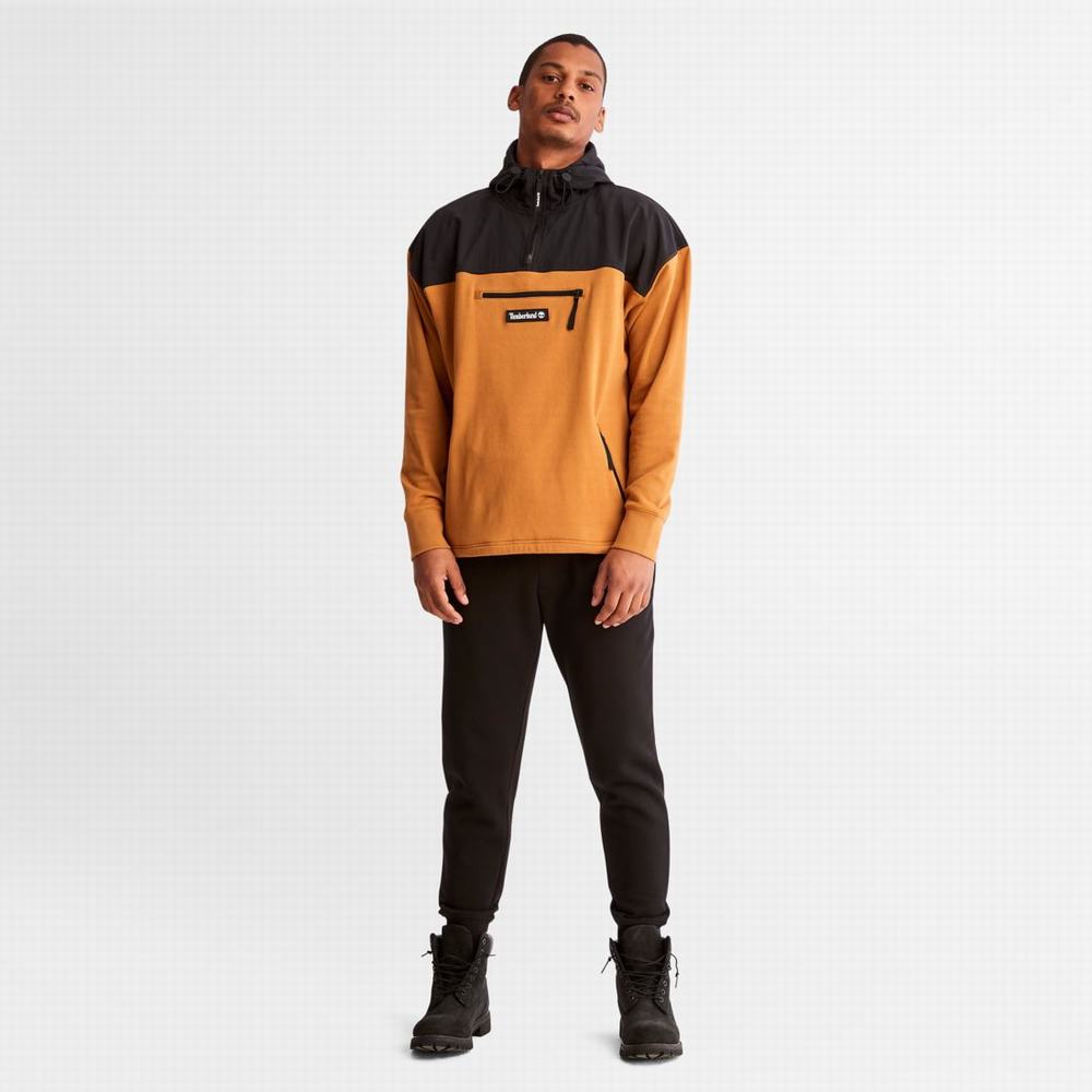 Timberland Hibrit Kapüşonlu Sweatshirt Erkek Siyah Kahverengi | TR-8294T