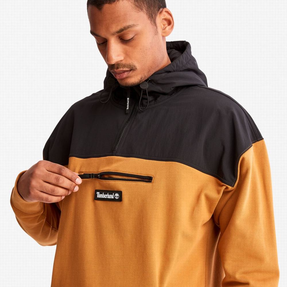Timberland Hibrit Kapüşonlu Sweatshirt Erkek Siyah Kahverengi | TR-8294T