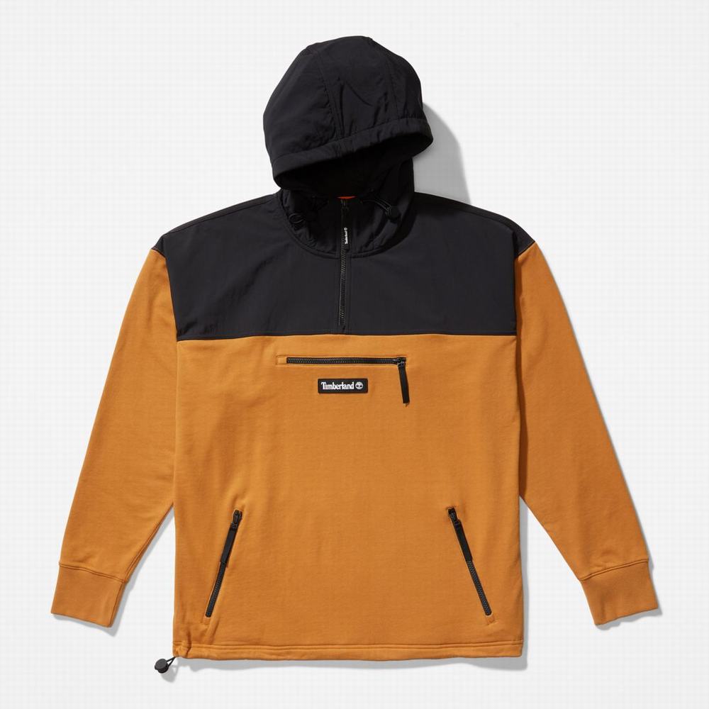 Timberland Hibrit Kapüşonlu Sweatshirt Erkek Siyah Kahverengi | TR-8294T