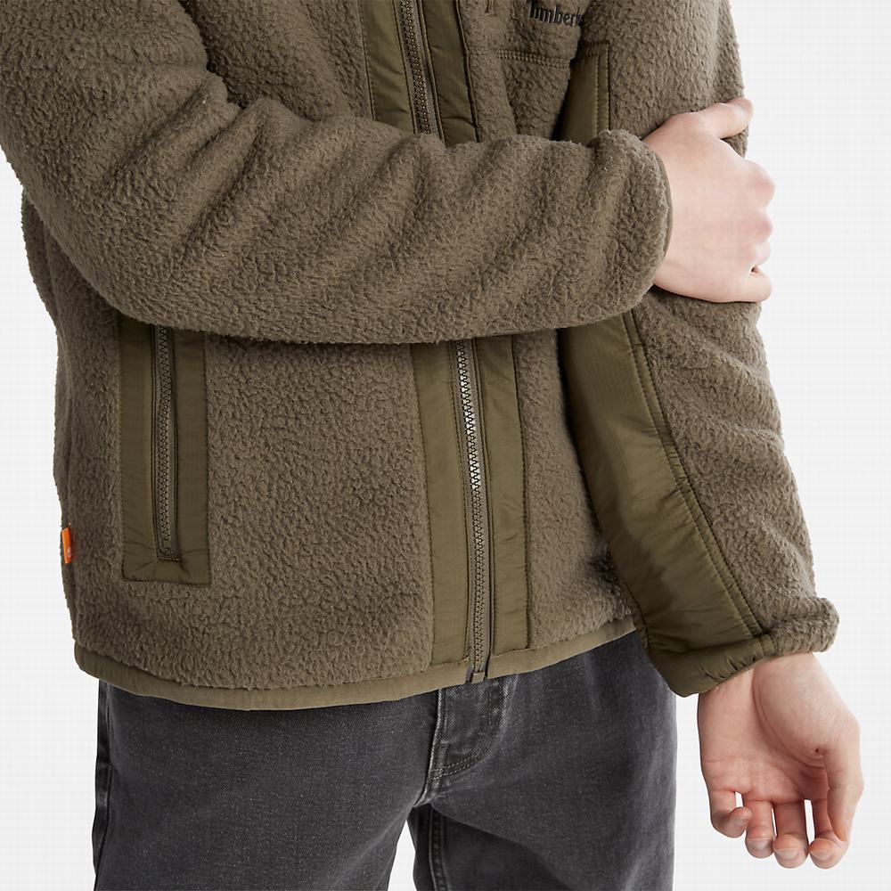 Timberland High-Pile Fleece Ceket Erkek Yeşil | TR-2845Y