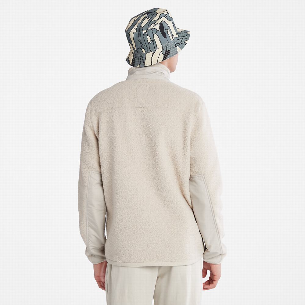 Timberland High-Pile Fleece Ceket Erkek Bej Rengi | TR-8324T