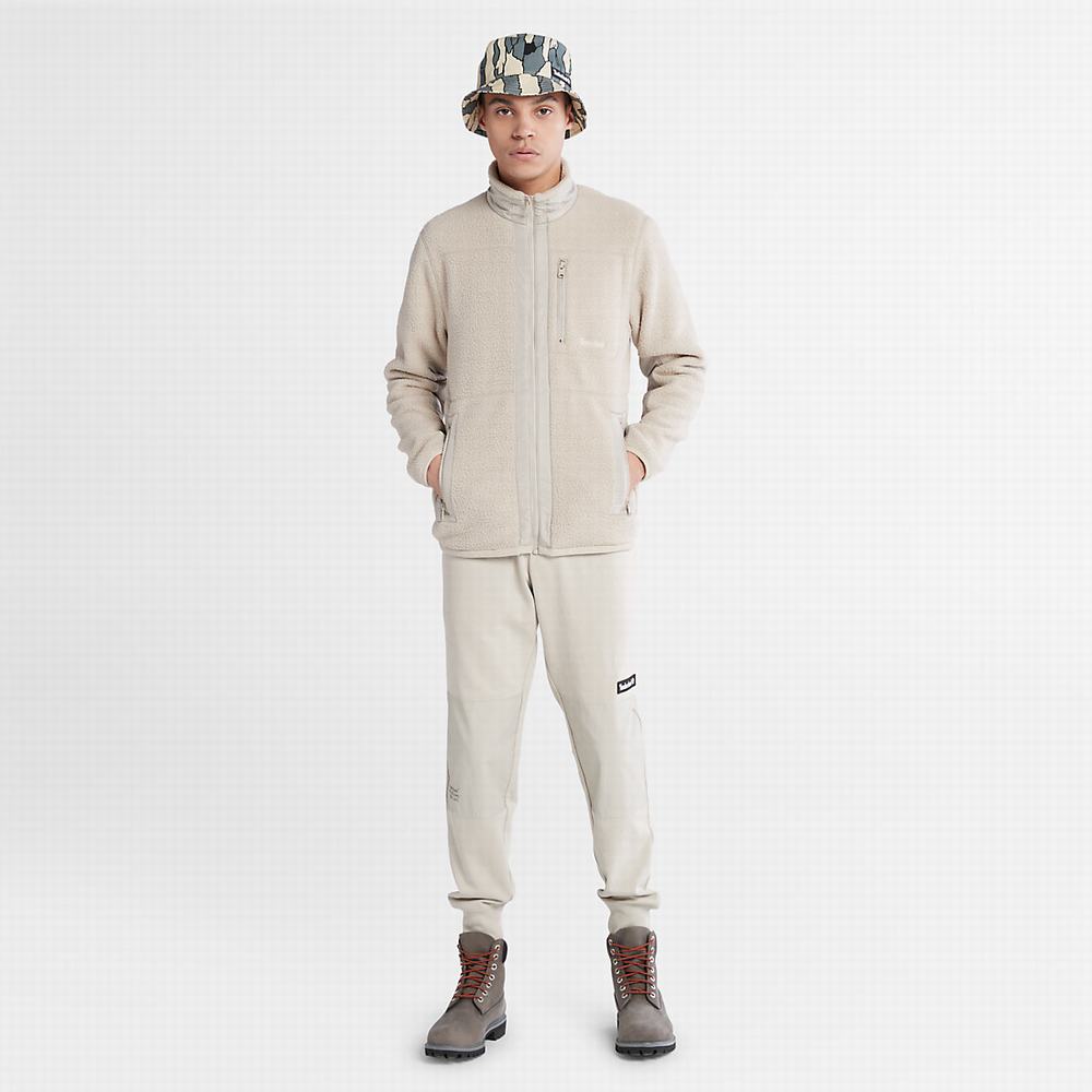 Timberland High-Pile Fleece Ceket Erkek Bej Rengi | TR-8324T