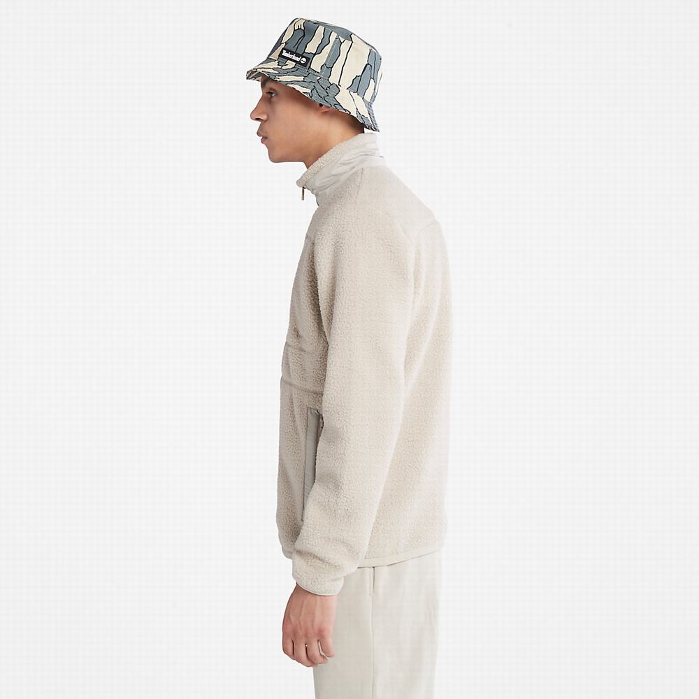 Timberland High-Pile Fleece Ceket Erkek Bej Rengi | TR-8324T