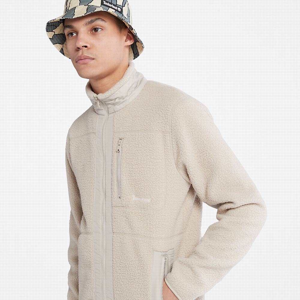 Timberland High-Pile Fleece Ceket Erkek Bej Rengi | TR-8324T