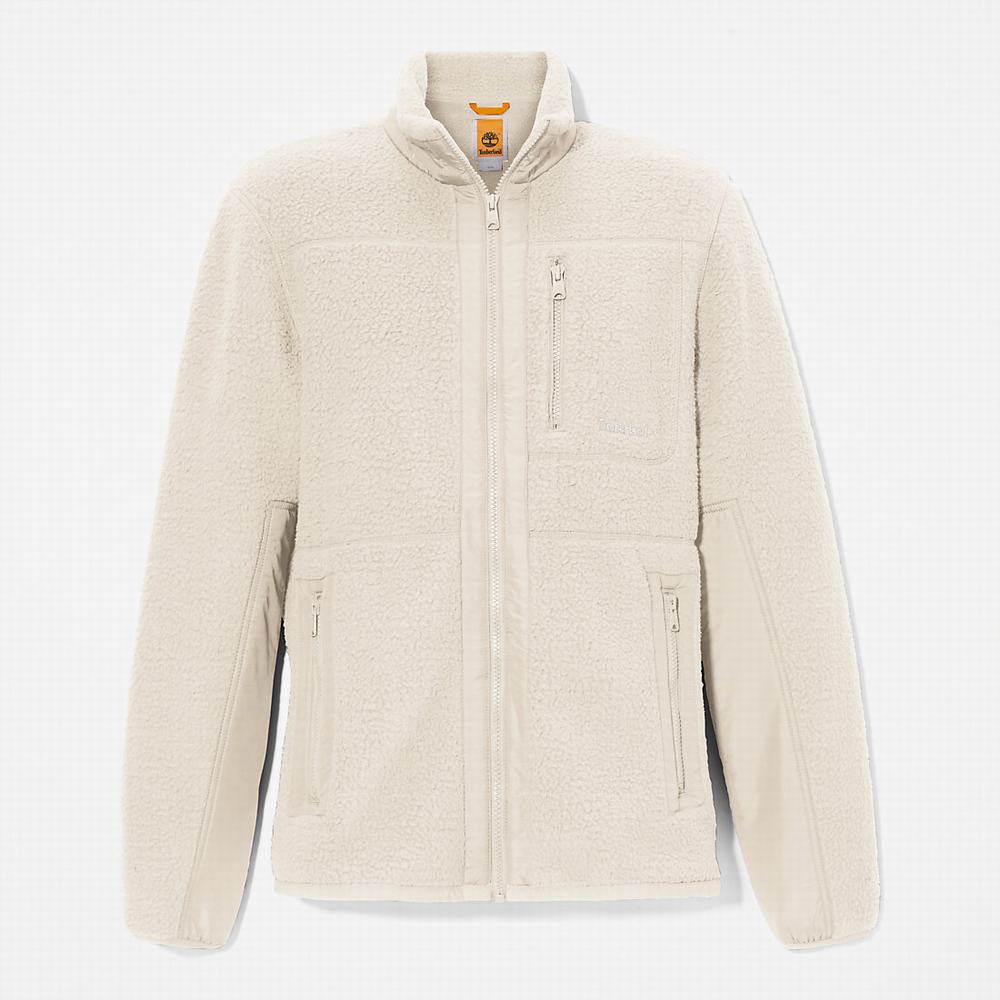 Timberland High-Pile Fleece Ceket Erkek Bej Rengi | TR-8324T