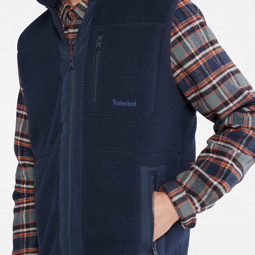 Timberland High-Pile Fleece Yelek Erkek Lacivert | TR-0267N
