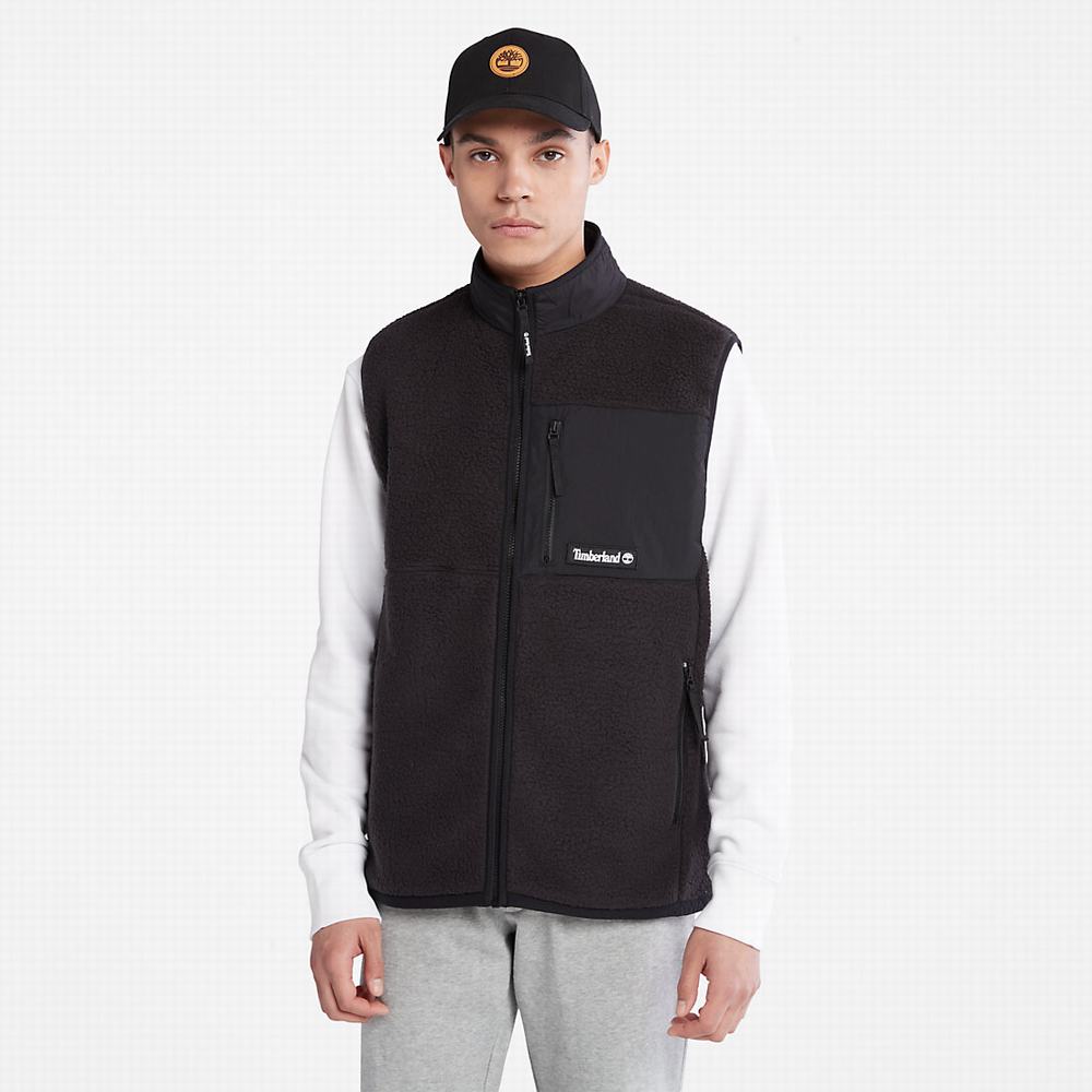 Timberland High-Pile Fleece Yelek Erkek Siyah | TR-9031Q