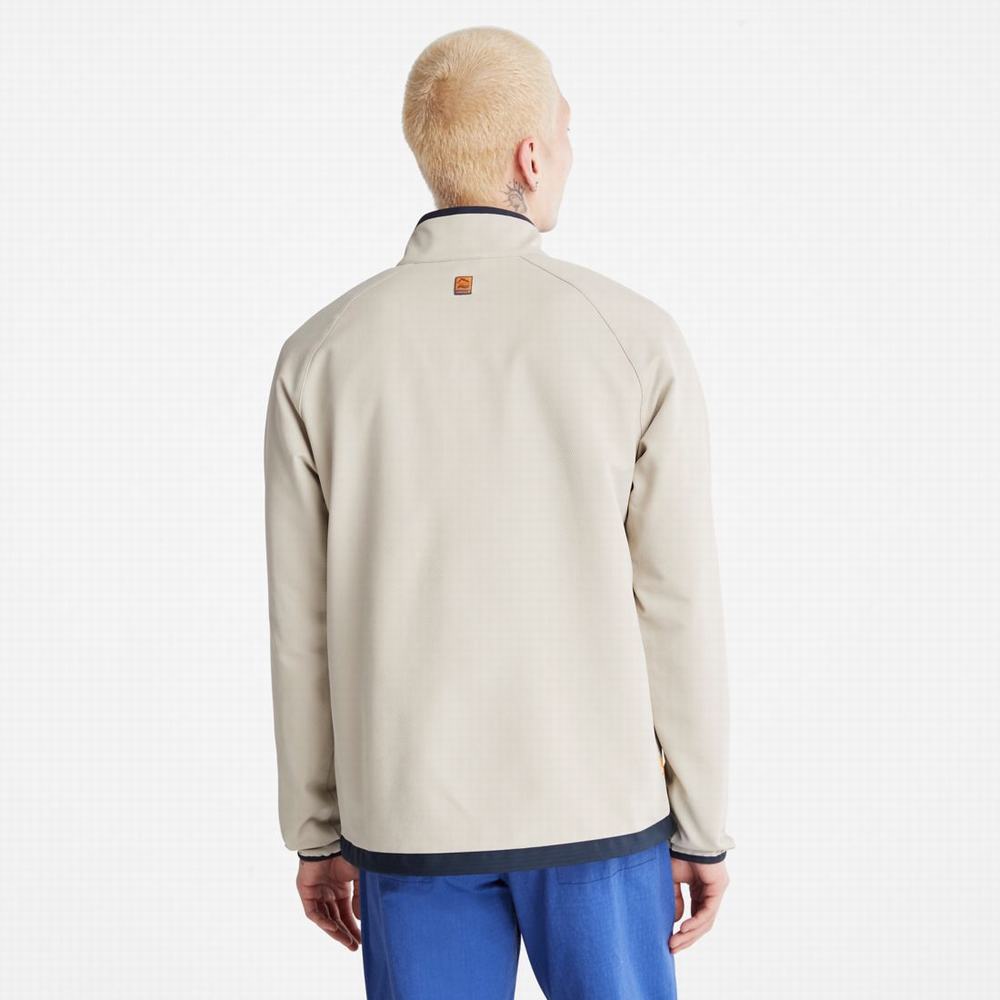 Timberland Highland Green Circle Zip-Front Fleece Ceket Erkek Taupe | TR-9735J