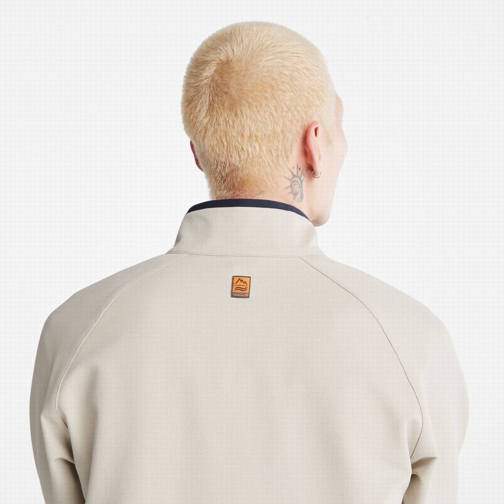 Timberland Highland Green Circle Zip-Front Fleece Ceket Erkek Taupe | TR-9735J