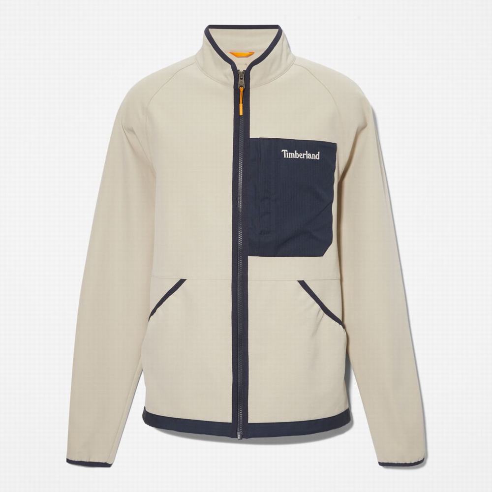 Timberland Highland Green Circle Zip-Front Fleece Ceket Erkek Taupe | TR-9735J