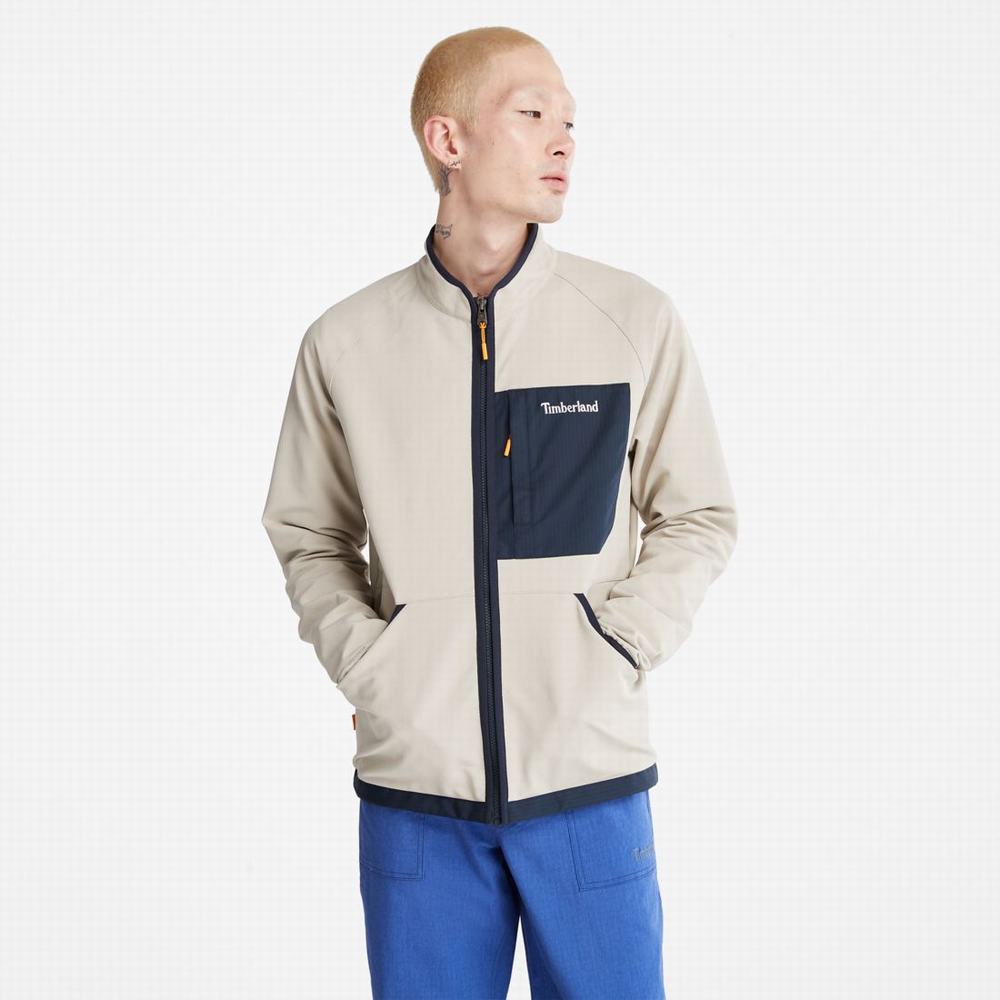 Timberland Highland Green Circle Zip-Front Fleece Ceket Erkek Taupe | TR-9735J