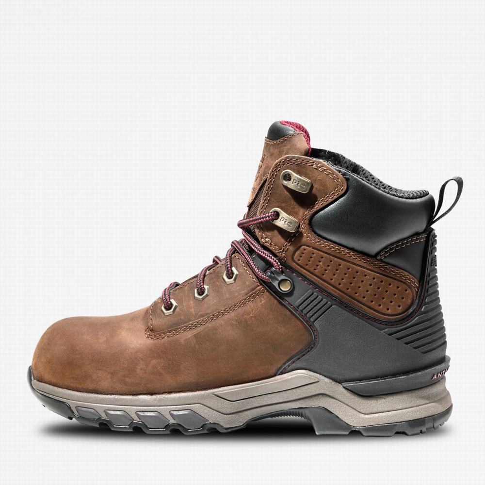 Timberland Hypercharge 6-Inch Waterproof Comp-Burunlu Iş Botu Kadın Kahverengi Mor | TR-8167R