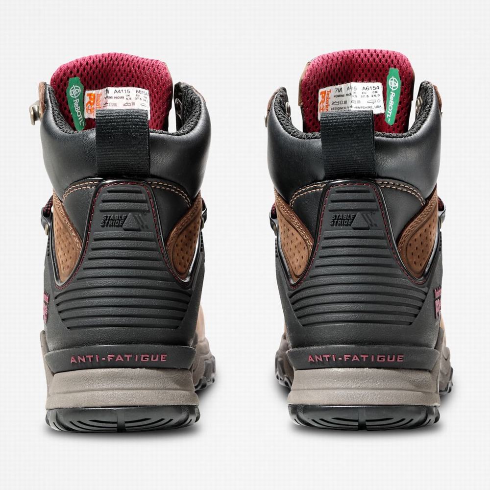 Timberland Hypercharge 6-Inch Waterproof Comp-Burunlu Iş Botu Kadın Kahverengi Mor | TR-8167R