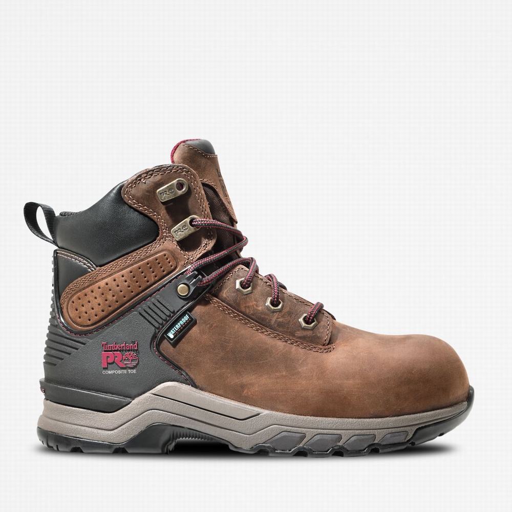 Timberland Hypercharge 6-Inch Waterproof Comp-Burunlu Iş Botu Kadın Kahverengi Mor | TR-8167R