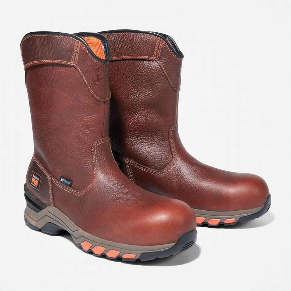 Timberland Hypercharge Pull On Composite Burunlu Waterproof Iş Botu Erkek Kahverengi | TR-0456S
