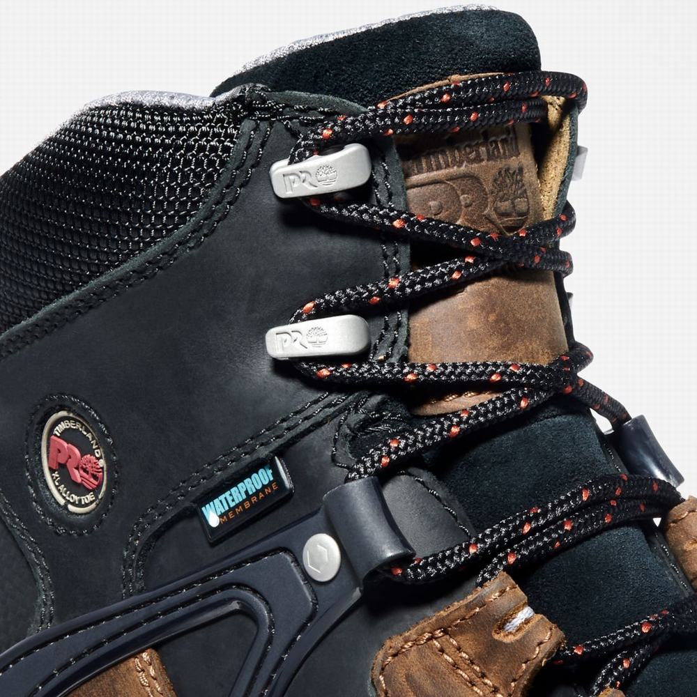 Timberland Hyperion Alloy Burunlu Waterproof Iş Botu Erkek Kahverengi Siyah | TR-3865Q