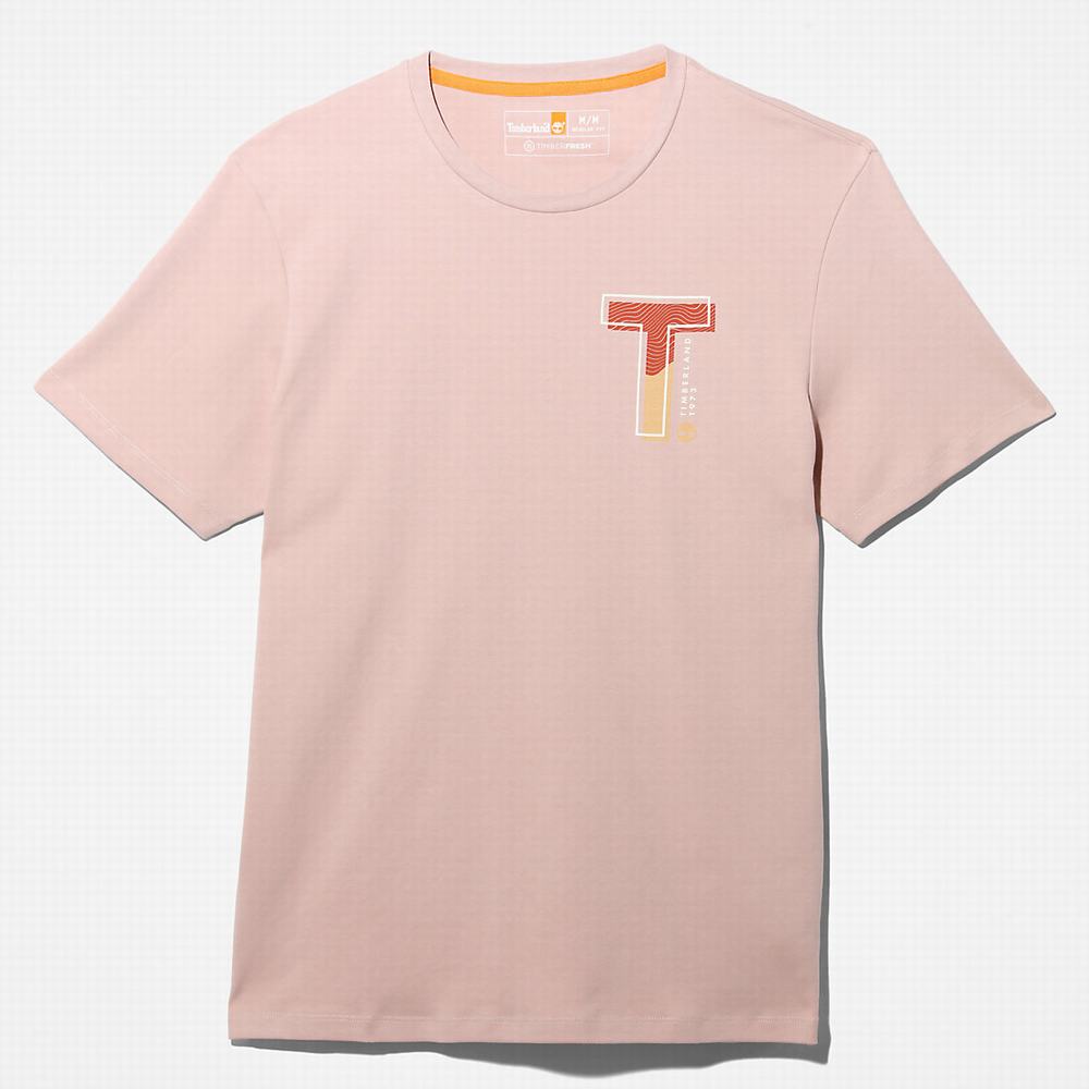 Timberland Interlock TimberFresh™ Tişört Erkek Pembe | TR-2748P