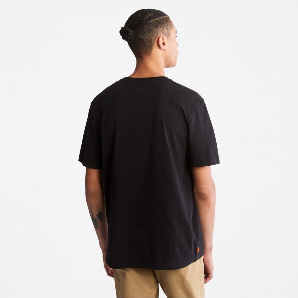 Timberland Kennebec River Tree-Logo Tee Tişört Erkek Siyah Kahverengi | TR-4782Y