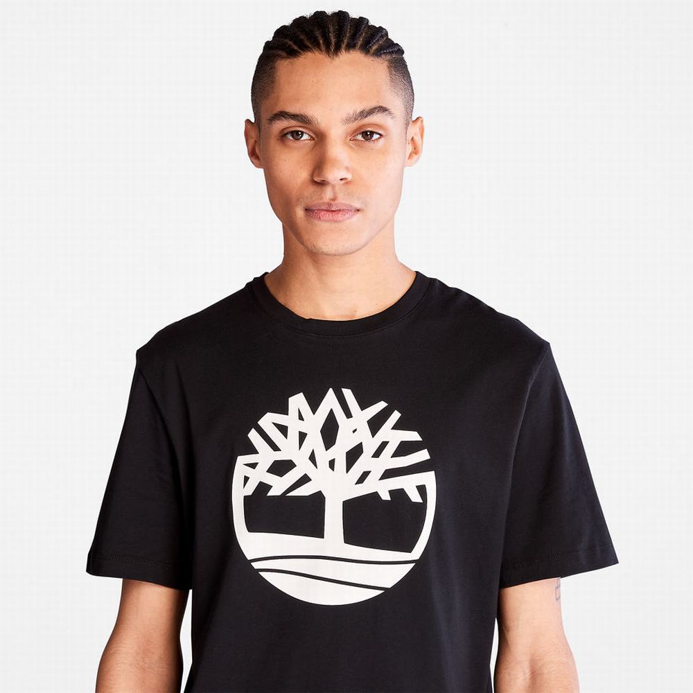 Timberland Kennebec River Tree Logo Tişört Erkek Siyah | TR-0794Y